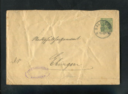 "WUERTTEMBERG" 1909, Dienst-Ganzsachenumschlag Mit K1 "BALINGEN" (B2058) - Postal  Stationery