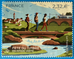 France 2022 :  Fête Du Timbre. Escapade Verte N° 5563 Oblitéré - Usados