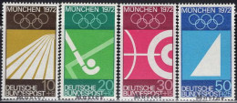 GERMANY(1969) Munich Olympics. Set Of 4 With MUSTER (specimen) Overprint. Scott No B446-9. - Andere & Zonder Classificatie