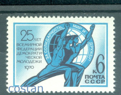 1970 World Federation Of Democratic Youth (WFDY),25th Anniv.,Russia,3768,MNH - Nuevos