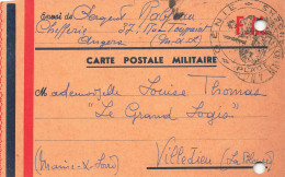 Militaria * F.M. FM Franchise * CPA * Carte Postale Militaire CACHET Régiment De Génie Place D'angers - Andere & Zonder Classificatie
