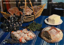 Recettes De Cuisine - Brochettes De Noix De Saint Jacques - Gastronomie - CPM - Voir Scans Recto-Verso - Recettes (cuisine)