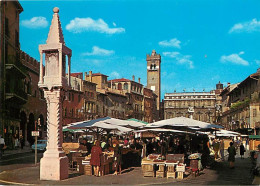 Marchés - Italie - Italia - Verona - Plazza Erbe - Place Des Herbes - Automobiles - CPM - Voir Scans Recto-Verso - Markets