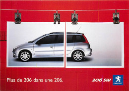 Automobiles - Carte Publicitaire - Peugeot 206 SW - Carte Neuve - CPM - Voir Scans Recto-Verso - Passenger Cars
