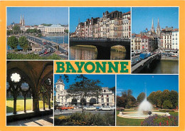64 - Bayonne - Multivues - Jets D'eau - Automobiles - Flamme Postale De La Teste - CPM - Voir Scans Recto-Verso - Bayonne
