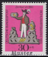 GERMANY(1969) Bird Seller. MUSTER (specimen) Overprint. Scott No B452. - Andere & Zonder Classificatie