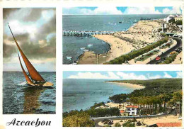 33 - Arcachon - Multivues - Voile - Plage - Bassin D'Arcachon - CPM - Voir Scans Recto-Verso - Arcachon