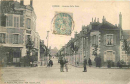 58 - Cosne Cours Sur Loire - Avenue De La Gare - Animée - CPA - Oblitération De 1906 - Voir Scans Recto-Verso - Cosne Cours Sur Loire