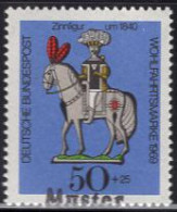 GERMANY(1969) Knight On Horseback. MUSTER (specimen) Overprint. Scott No B453. - Otros & Sin Clasificación