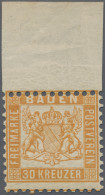 Baden - Marken Und Briefe: 1862, 30 Kr Lebhaftgelborange, Farbfrisches Kabinetts - Autres & Non Classés