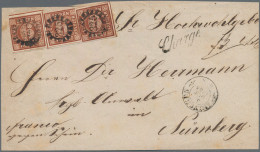 Bayern - Marken Und Briefe: 1855/1858, Zwei Einschreibe-Briefvorderseiten Mit 6 - Other & Unclassified