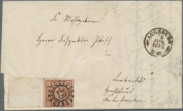 Bayern - Marken Und Briefe: 1850, 6 Kr. Braun, Type 2, Platte 2, Geschnitten Mit - Autres & Non Classés