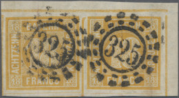 Bayern - Marken Und Briefe: 1854, 18 Kr. Gelborange Im Farbfrischen, Allseits üb - Autres & Non Classés