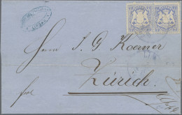 Bayern - Marken Und Briefe: 1870, Wappen Gezähnt 7 Kr. Ultramarin, Zwei Werte Mi - Autres & Non Classés