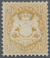 Bayern - Marken Und Briefe: 1873, 10 Kr. Mattgelb, Wz. X, Ungebrauchtes Prachtst - Sonstige & Ohne Zuordnung