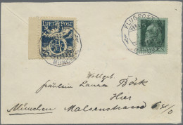 Bayern - Marken Und Briefe: 1912, Flugpost, 25 Pfg. Dunkelpreußischblau, Briefst - Sonstige & Ohne Zuordnung
