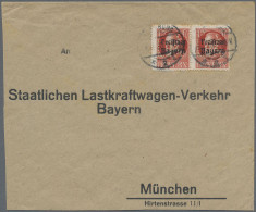 Bayern - Portofreiheitsmarken: 1920, "LK" Lastkraftwagen-Linien, Waagerechtes Pa - Andere & Zonder Classificatie