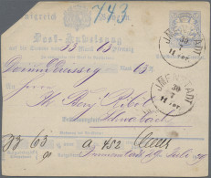 Bayern - Ganzsachen: 1879, Postanweisung 20 Pfg. Blau über 33.63 Mark Gebraucht - Other & Unclassified