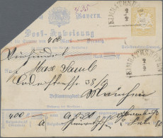 Bayern - Ganzsachen: 1880, Postanweisung 40 Pfg. Gelb über 400 Mark Gebraucht Ab - Andere & Zonder Classificatie