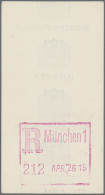 Bayern - Besonderheiten: 1915, Einschreibstempel, Roter R-Maschinenstempel "Münc - Sonstige & Ohne Zuordnung