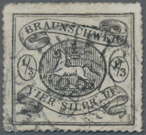 Braunschweig - Marken Und Briefe: 1864, Freimarkenausgabe ⅓ Sgr./4 Pfg. Schwarz - Braunschweig