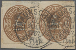 Braunschweig - Marken Und Briefe: 1865, 3 Gr, Waagerechtes Prachtpaar Auf Kleine - Brunswick