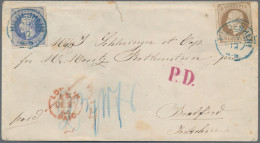 Hannover - Marken Und Briefe: 1864, 2 Gr. Blau Mit 3 Gr Braun Auf Tarifgerechtem - Hannover
