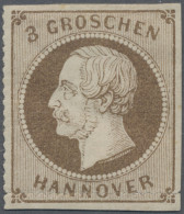 Hannover - Marken Und Briefe: 1864, 3 Gr. Hellbraun, Rosa Gummierung, Teils Sche - Hannover