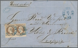 Hannover - Marken Und Briefe: 1862, 3 Gr. Hellbraun, Waagerechtes Paar Mit Ca. 3 - Hanover