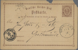 Hannover - Nachverwendete Stempel: 1874, "GEESTEMÜNDE FREIHAFEN 16/3", Klarer Ab - Hannover