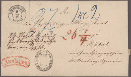 Mecklenburg-Schwerin - Vorphilatelie: 1853, Röbel, Eingehender Auslagenbrief Aus - Prephilately