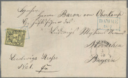 Oldenburg - Marken Und Briefe: 1853, 1/10 Thaler Schwarz A. Hellgelb, Voll- Bis - Oldenburg