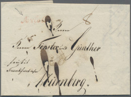 Preußen - Vorphilatelie: 1792: Brief Von Burtscheid Nach Nürnberg Mit Rotem Schr - Prefilatelia