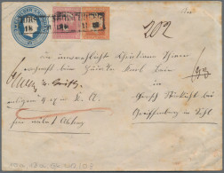 Preußen - Marken Und Briefe: 1850/1858, 2 Gr Blau Ganzsachenumschlag "grosses" B - Other & Unclassified