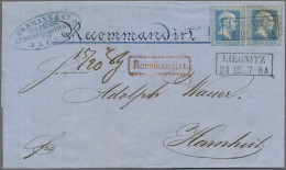Preußen - Marken Und Briefe: 1857, 2 Sgr. Blau "glatter Grund", Zwei Werte In üb - Otros & Sin Clasificación