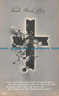 R109320. Greetings. With Best Love. Cross And Flowers. 1912 - Monde