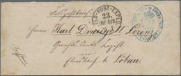 Sachsen - Vorphilatelie: 1871, Deutsch-französischer Krieg 1870/71, Blauer Ovals - Prephilately