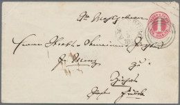 Thurn & Taxis - Ganzsachen: 1861, 1 Sgr Rosa Ganzsachenumschlag Mit Lila Überdru - Autres & Non Classés