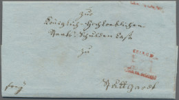 Württemberg - Vorphilatelie: 1809, "CHARGE CRAILSHEIM", Roter Gitterstempel Auf - Precursores