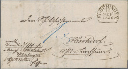 Württemberg - Vorphilatelie: 1856, PLOCHINGEN, Steigbügelstempel In Schwarz Bzw. - Prephilately