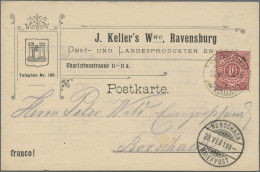 Württemberg - Vorphilatelie: 1876, 10 Pfg. Karmin, Einzelfrankatur Auf Vorgedruc - [Voorlopers