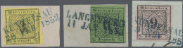 Württemberg - Marken Und Briefe: 1851, 3, 6 U. 9 Kr. Auf 3 Briefstücken Meist Pr - Sonstige & Ohne Zuordnung