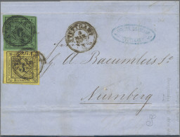 Württemberg - Marken Und Briefe: 1857, 3 Kr. Gelb Type V Und 6 Kr. Blaugrün Type - Other & Unclassified