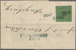 Württemberg - Marken Und Briefe: 1852, 6 Kr. Ziffer Schw. A.grün, Type I Voll- B - Autres & Non Classés