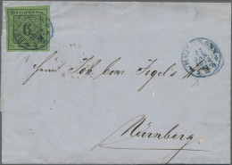 Württemberg - Marken Und Briefe: 1853/1855, 6 Kr. Schw. A. Dunkelgelblichgrünem - Andere & Zonder Classificatie