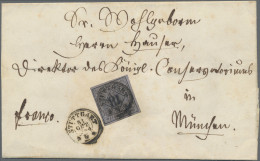 Württemberg - Marken Und Briefe: 1854, 18 Kr. Schwarz A. Bläulichviolett Type I, - Other & Unclassified