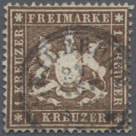 Württemberg - Marken Und Briefe: 1860, 1 Kr. Braun, Plattenfehler I, K 2 HEILBRO - Autres & Non Classés