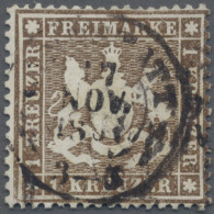 Württemberg - Marken Und Briefe: 1861, 1 Kr. Braun, K 2 CANNSTATT, Prachtstück, - Otros & Sin Clasificación