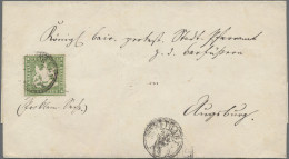 Delcampe - Württemberg - Marken Und Briefe: 1861, 6 Kr Kabinettstück Als Einzelfrankatur Mi - Autres & Non Classés