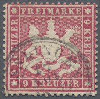 Württemberg - Marken Und Briefe: 1860, 9 Kr. Hellkarmin, K 2 ESSLINGEN, Tadellos - Other & Unclassified